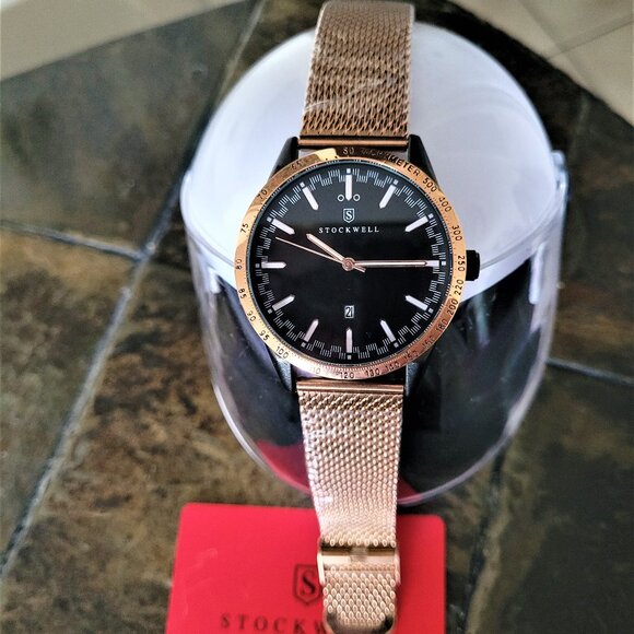 Stockwell Men's ST470 Limited Edition Sports Gold Mesh Watch - Picture 1 of 7